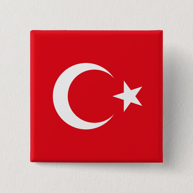 Turkiet flagga knapp (Framsida)
