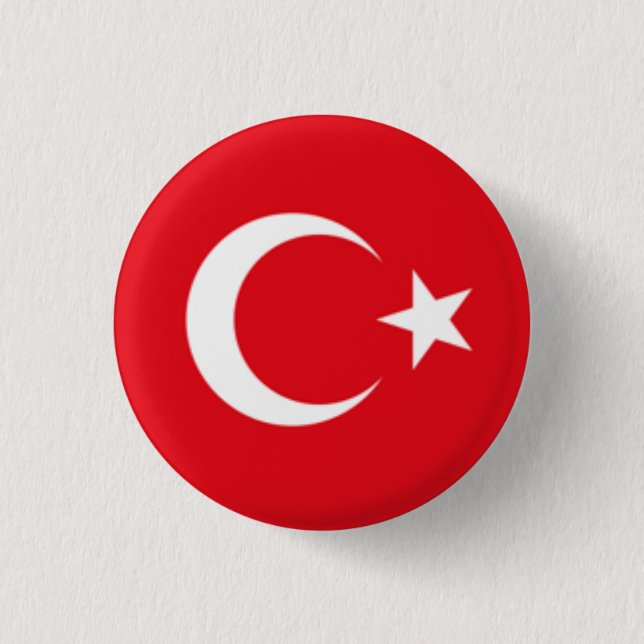 Turkiet flagga knapp (Framsida)