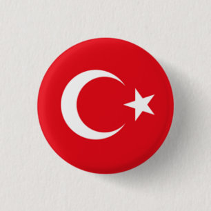 Turkiet flagga knapp