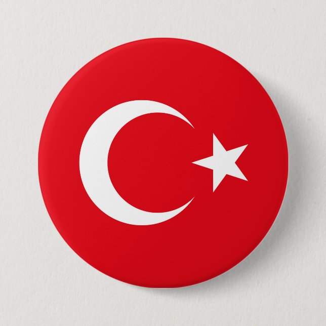 Turkiet Flagga Knapp (Framsida)