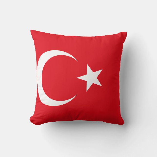 Turkiet Flagga Kudde (Framsida)