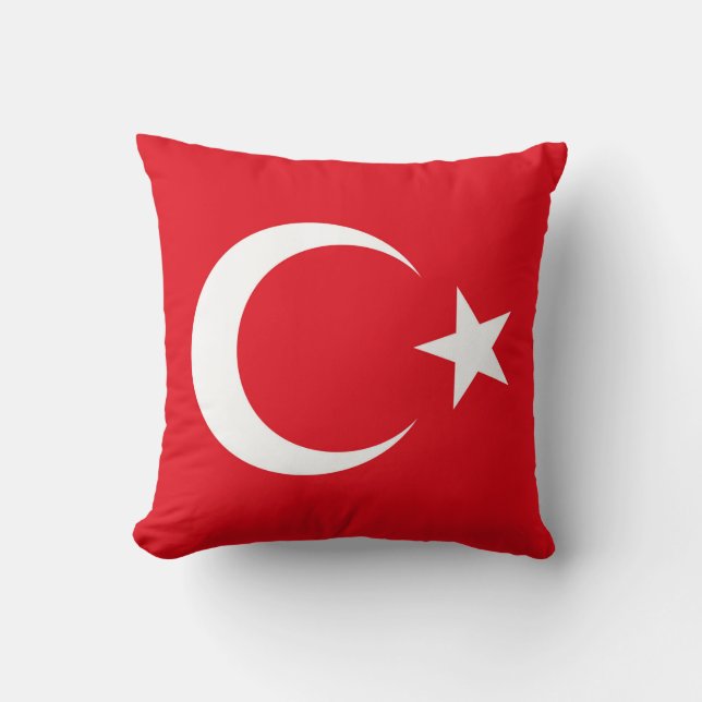 Turkiet Flagga Kudde (Framsida)
