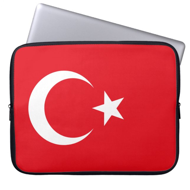 Turkiet flagga laptop fodral (Framsidan)