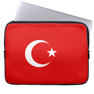 Turkiet flagga laptop fodral