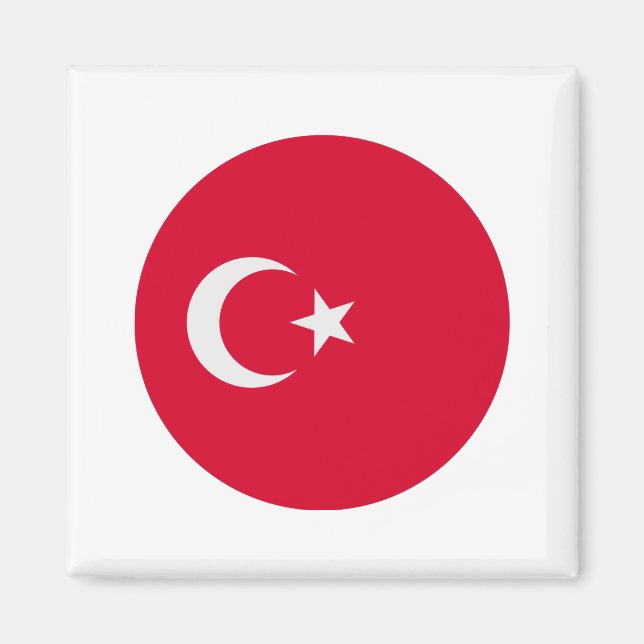 Turkiet Flagga Magnet (Framsidan)