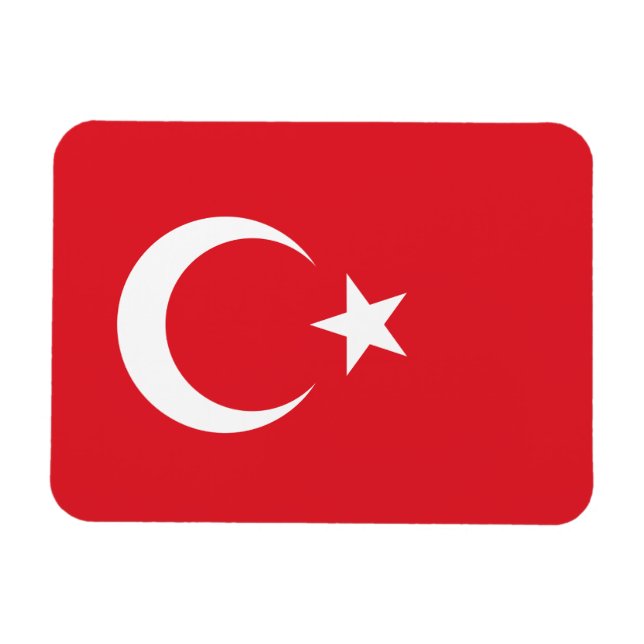 Turkiet Flagga Magnet (Horisontell)