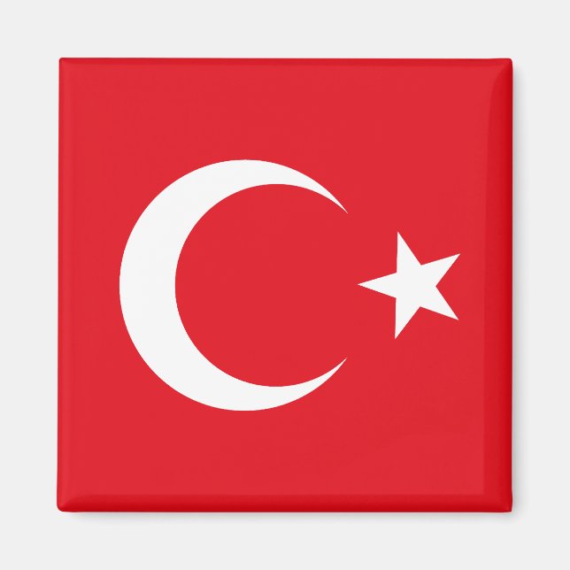 Turkiet Flagga Magnet (Framsidan)