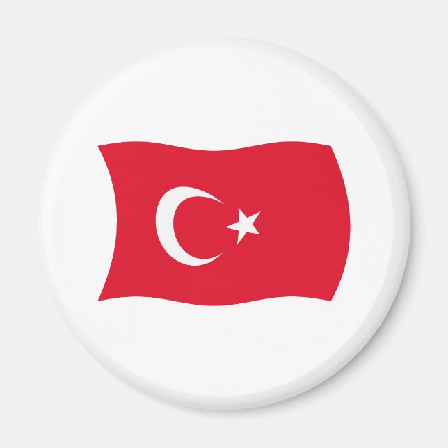 Turkiet Flagga Magnet (Framsidan)