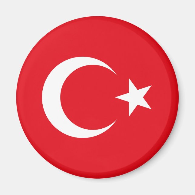 Turkiet Flagga Magnet (Framsidan)