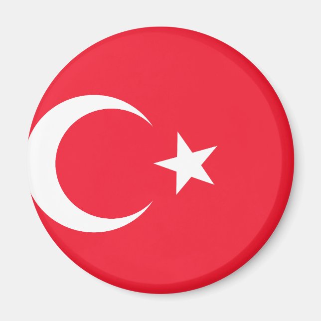 Turkiet Flagga Magnet (Framsidan)