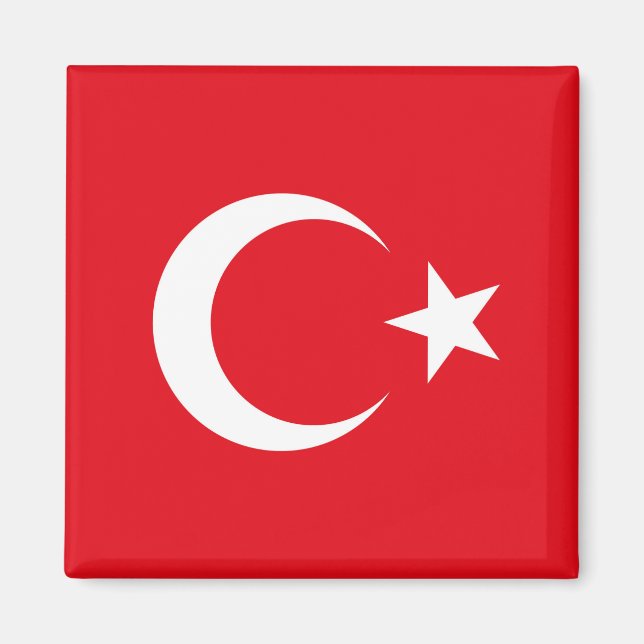 Turkiet Flagga Magnet (Framsidan)