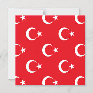 Turkiet Flagga Magnetisk Inbjudningskort