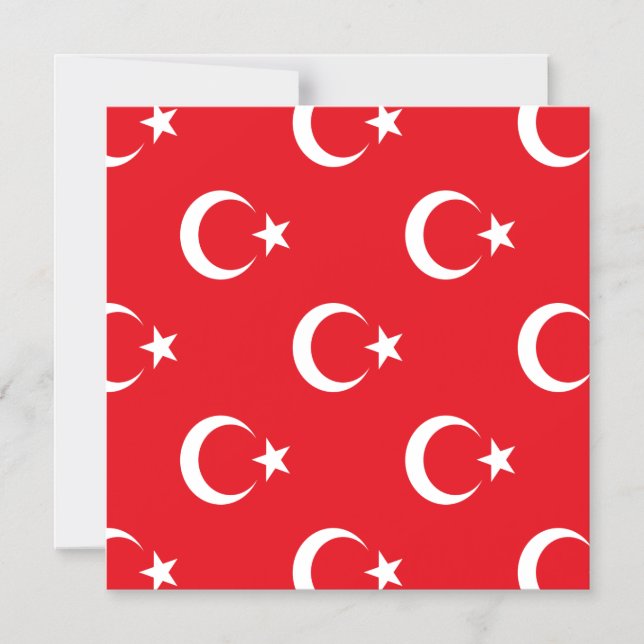Turkiet Flagga Magnetisk Inbjudningskort (Framsida)
