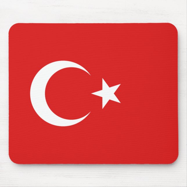 Turkiet flagga Mousepad Musmatta (Framsidan)