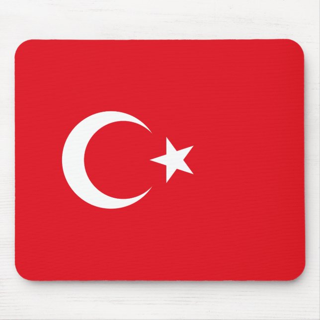 Turkiet flagga musmatta (Framsidan)