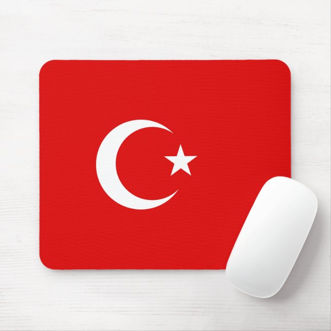 Turkiet flagga musmatta (Med mus)