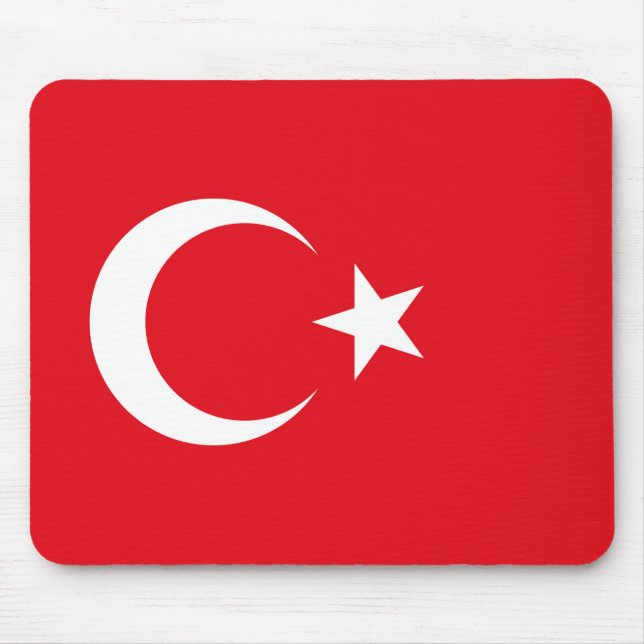 Turkiet Flagga Musmatta (Framsidan)