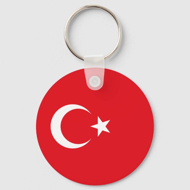 Turkiet flagga nyckelring (Framsida)