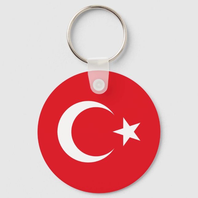 Turkiet flagga nyckelring (Framsida)