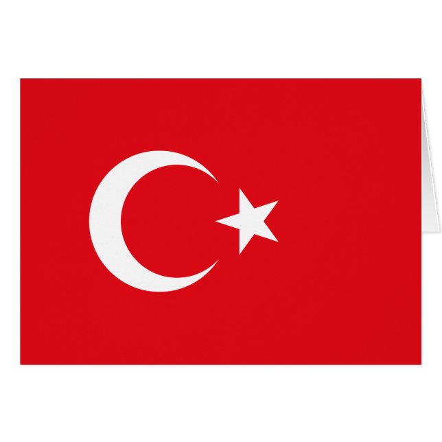 Turkiet flagga OBS kort (Framsidan Horizontal)