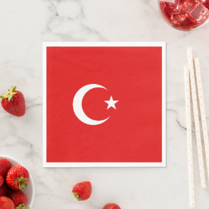 Turkiet flagga pappersservett