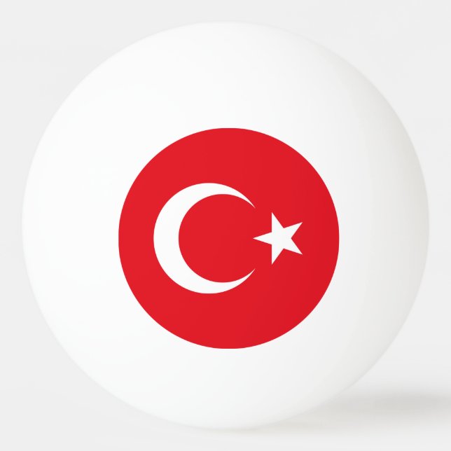 Turkiet Flagga Pingisboll (Framsidan)