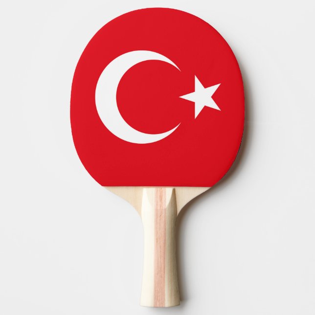 Turkiet flagga pingisracket (Framsidan)
