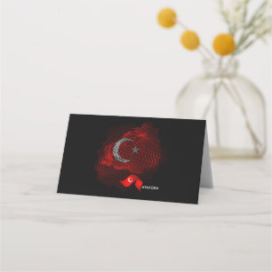 Turkiet flagga placeringskort