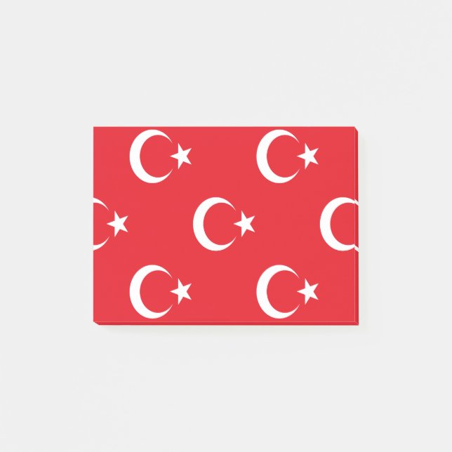 Turkiet Flagga Post-it Block (Framsida)