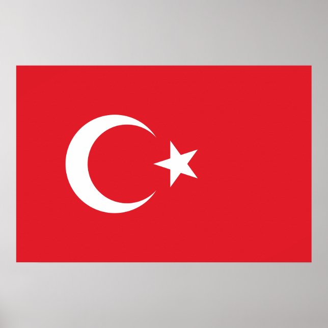 Turkiet Flagga Poster (Framsidan)
