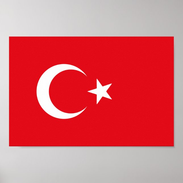 Turkiet Flagga Poster (Framsidan)