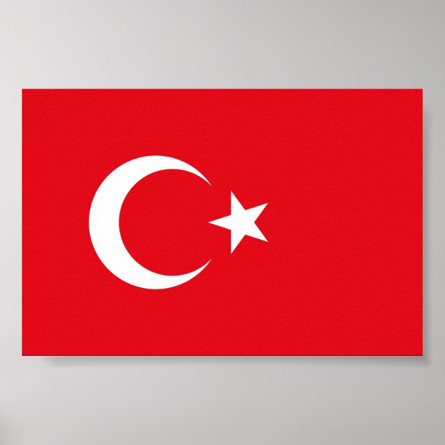 Turkiet flagga poster (Framsidan)