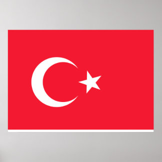Turkiet Flagga Poster