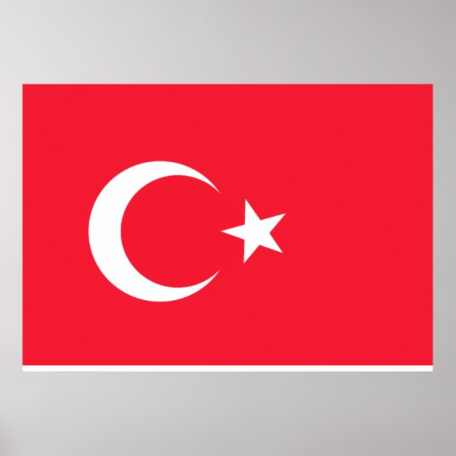 Turkiet Flagga Poster (Framsidan)