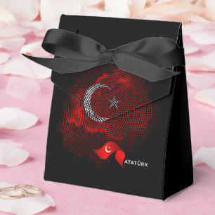 Turkiet flagga presentaskar