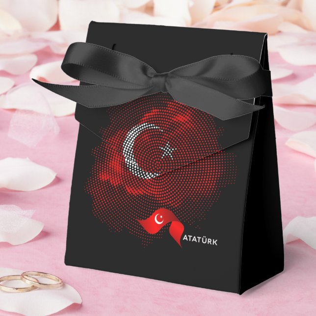Turkiet flagga presentaskar (Bröllop)