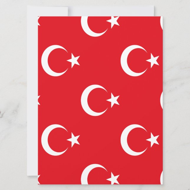 Turkiet Flagga Spara Datumet (Framsida)