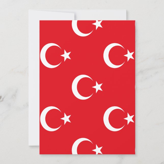 Turkiet Flagga Spara Datumet (Framsida)