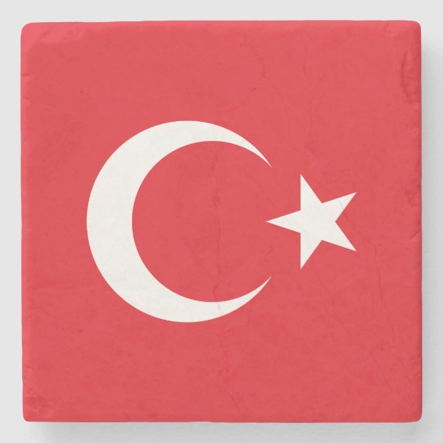 Turkiet flagga stenunderlägg (Framsidan)