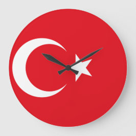 Turkiet Flagga Stor Klocka