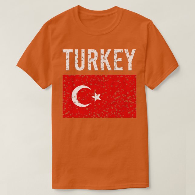 Turkiet flagga t shirt (Design framsida)