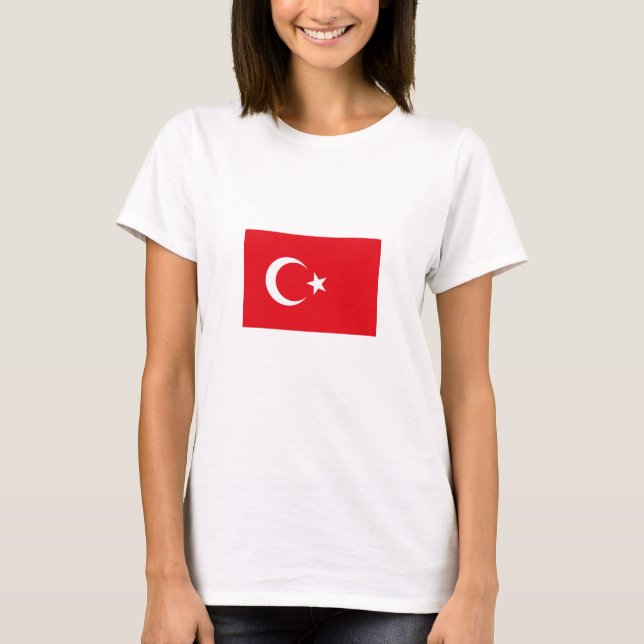 Turkiet flagga t shirt (Framsida)
