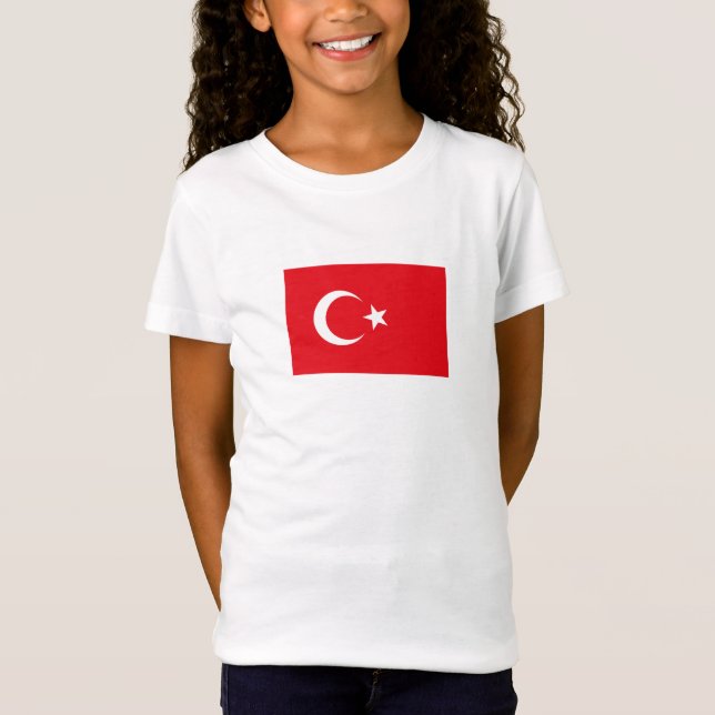 Turkiet flagga t shirt (Framsida)