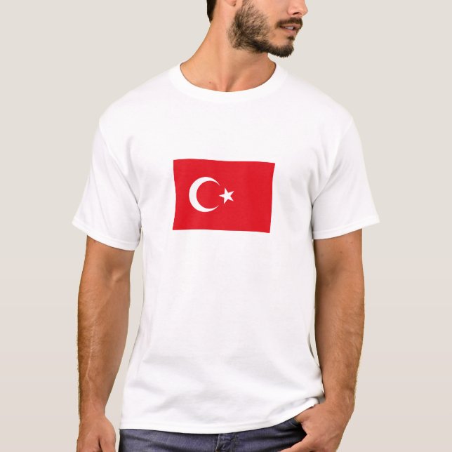Turkiet flagga t shirt (Framsida)