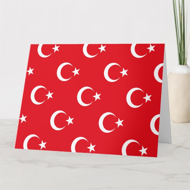 Turkiet Flagga Tack Kort (Framsida)