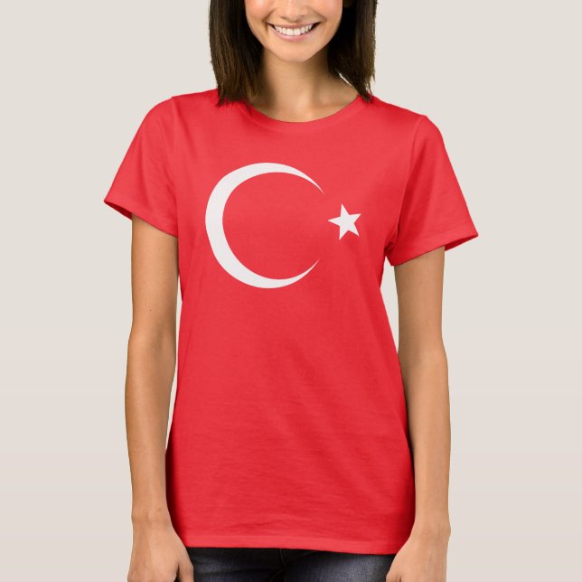 Turkiet flagga tee shirt (Framsida)