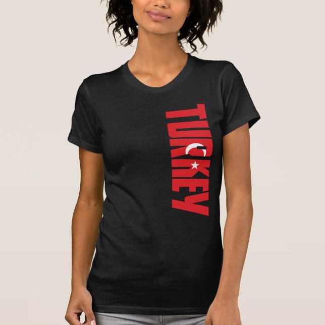 Turkiet flagga tee shirt (Framsida)