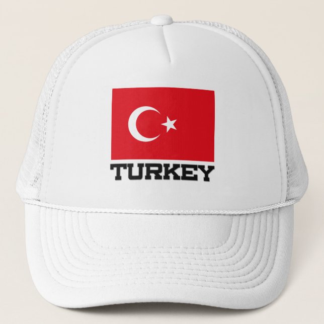 Turkiet flagga truckerkeps (Framsida)