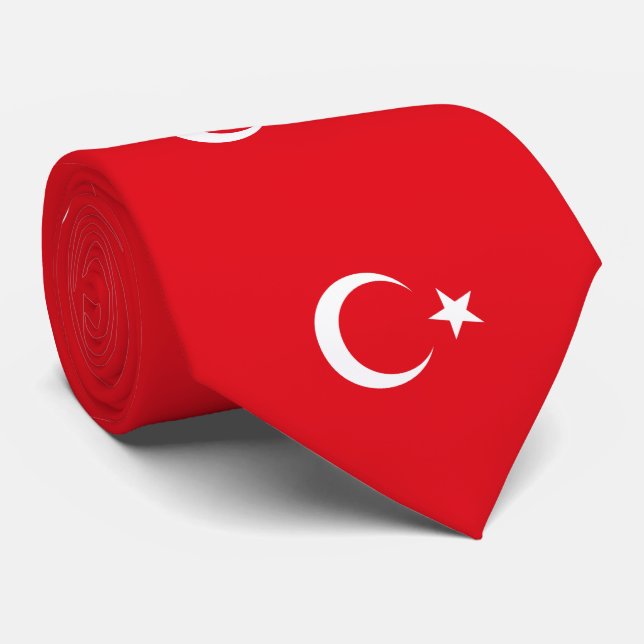 Turkiet flagga turkiska slips (Rullad)