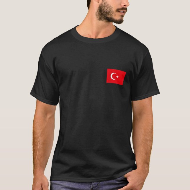 Turkiet Flagga Turkiye Coola Turkiska Flaggor Gift T Shirt (Framsida)